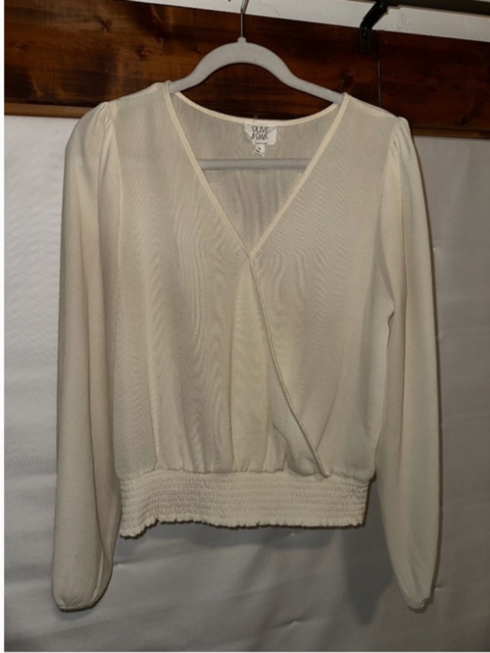 Minimalist Professional Long Sleeve Blouse - Off White